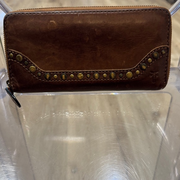 Frye Melissa studded Leather Zippered Wallet - Picture 1 of 5